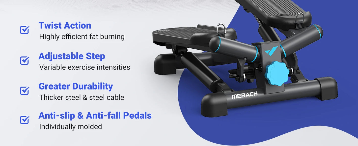 Twist Stair Stepper Machine with Bands