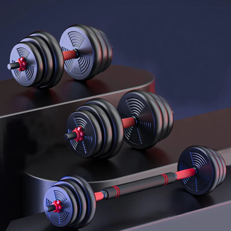 Home Gym Adjustable Dumbbell Barbell Weight Set (5–44 lbs)