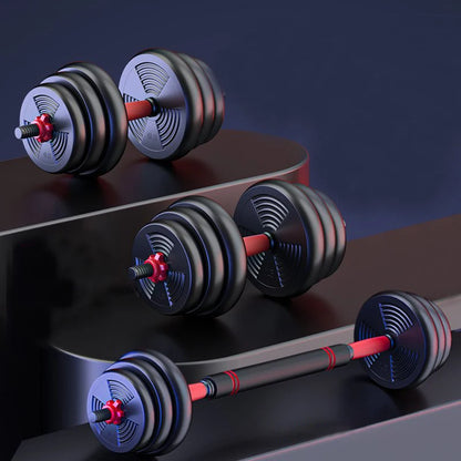 Home Gym Adjustable Dumbbell Barbell Weight Set (5–44 lbs)
