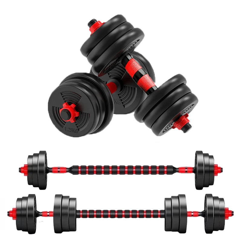 Home Gym Adjustable Dumbbell Barbell Weight Set (5–44 lbs)