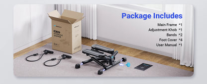 Twist Stair Stepper Machine with Bands