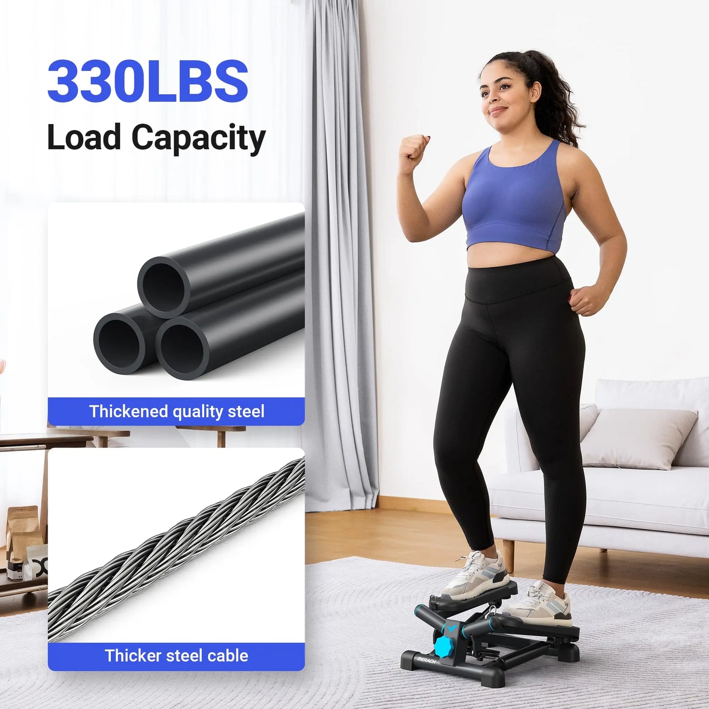Twist Stair Stepper Machine with Bands