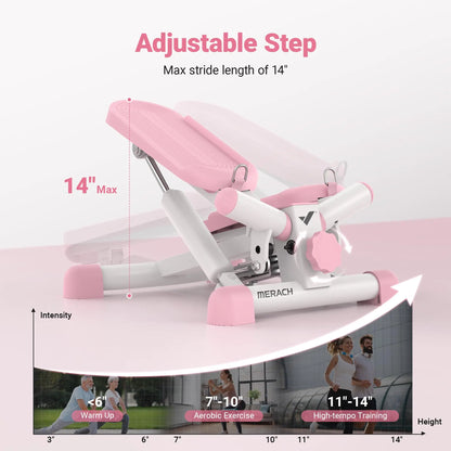 Twist Stair Stepper Machine with Bands
