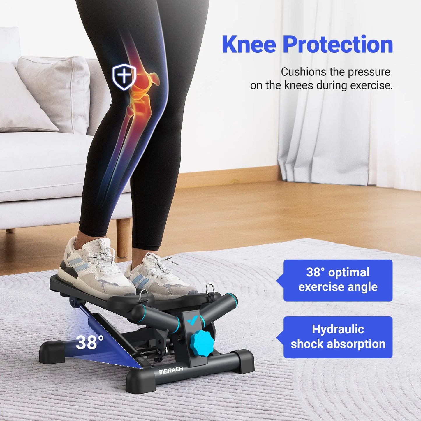 Twist Stair Stepper Machine with Bands