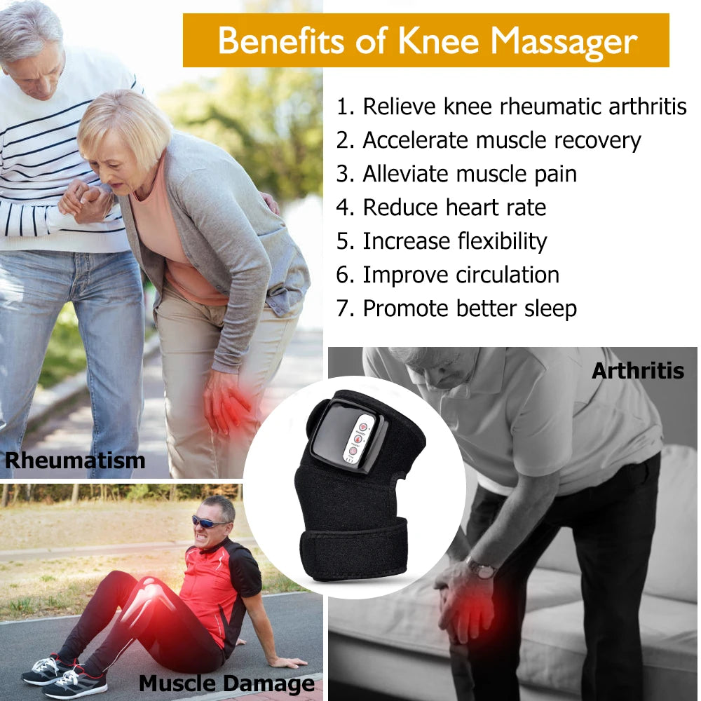 Electric Heating Knee Massager – Infrared Joint & Pain Relief Support