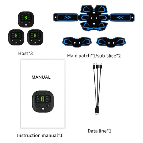 EMS Muscle Stimulator Belt – Rechargeable Abs & Fitness Trainer