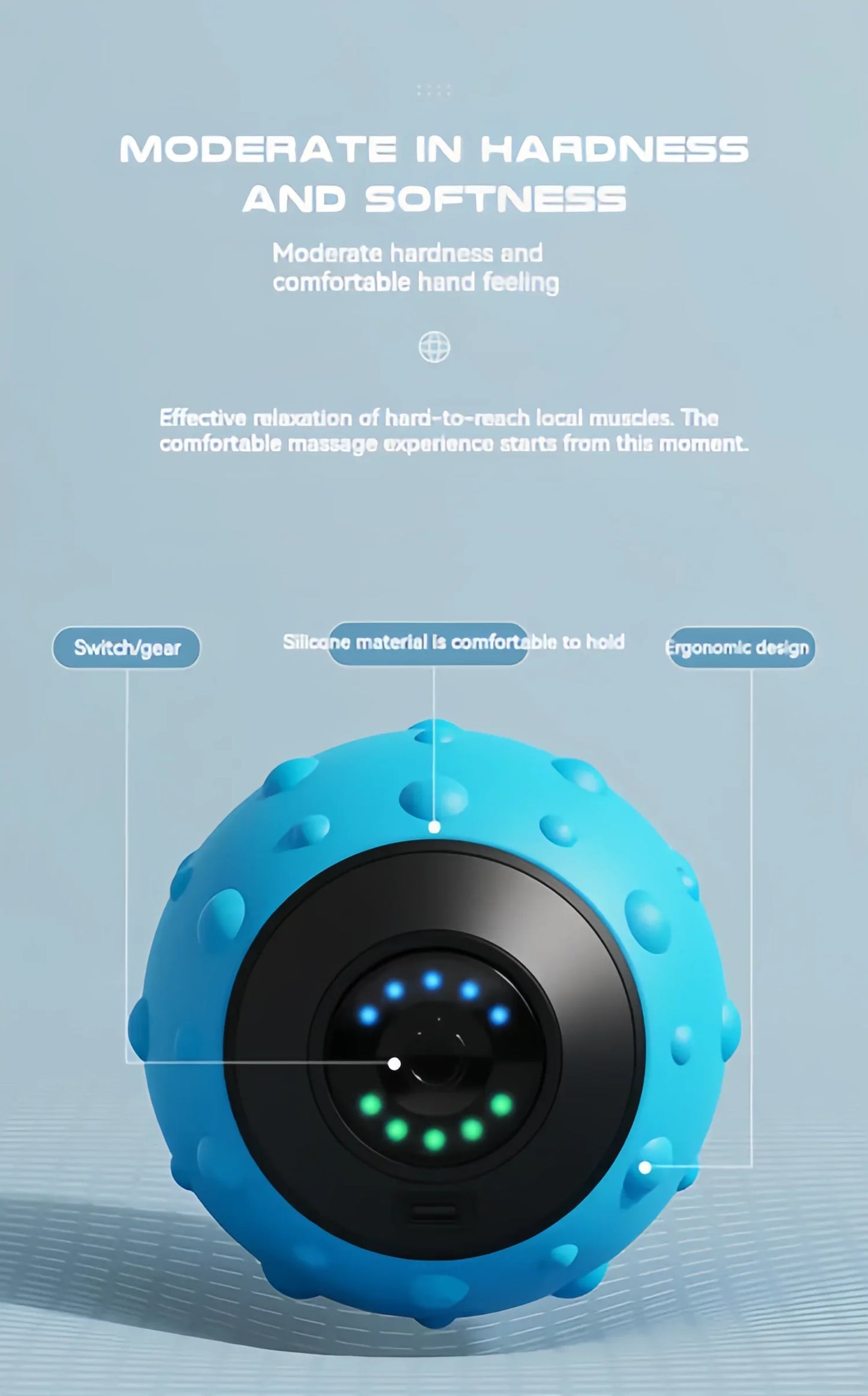 Electric Vibration Massage Ball – Fitness, Yoga & Muscle Relief