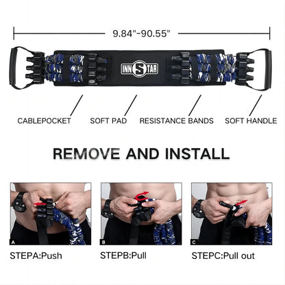 Elastic Resistance Band Set – Home Gym Strength Trainer