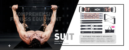 Elastic Resistance Band Set – Home Gym Strength Trainer