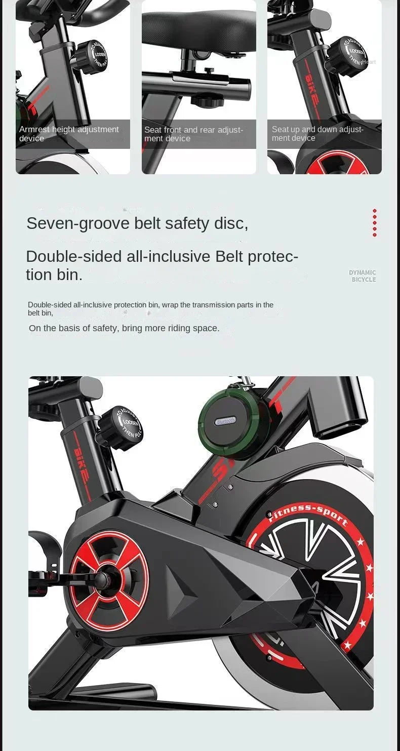 Indoor Spin Bike – Silent Home Fitness Exercise Bike