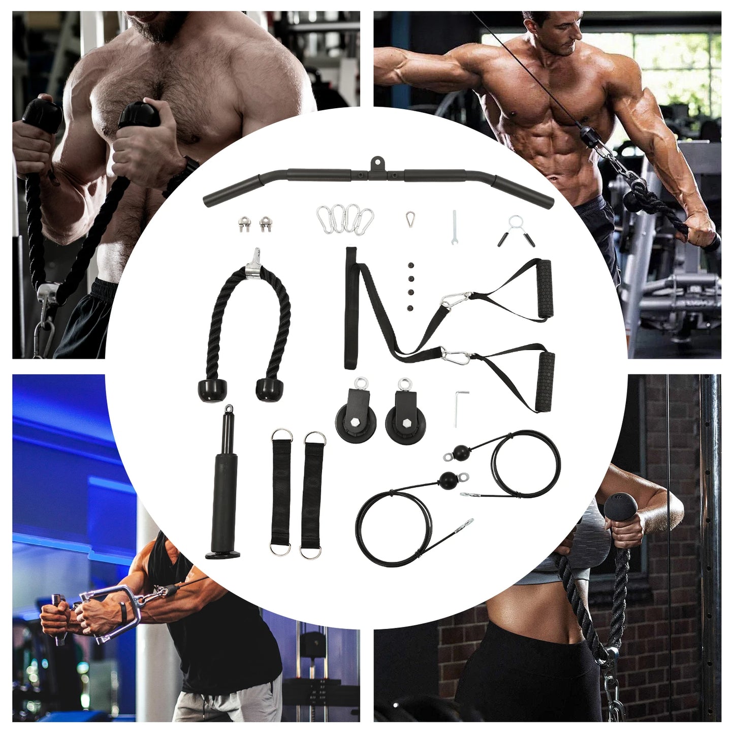 Home Gym Pulley Cable System – Fitness & Bodybuilding