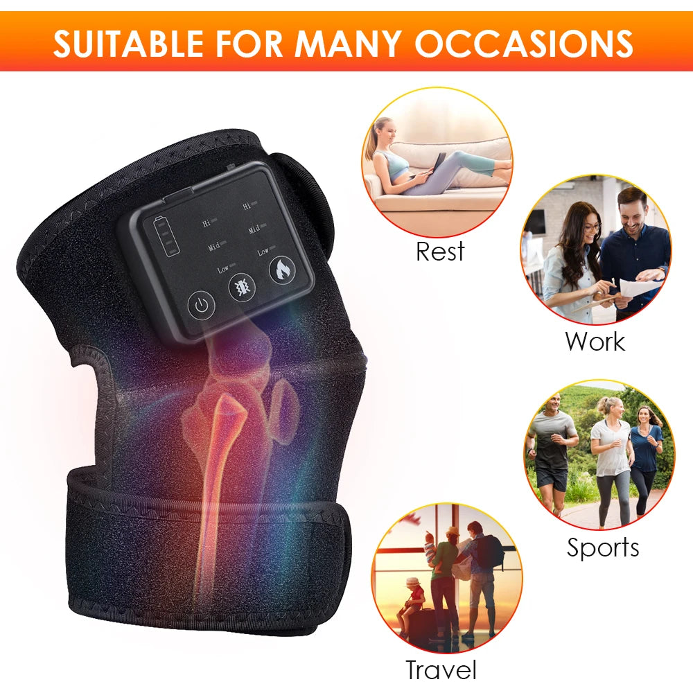 Electric Heating Knee Massager – Infrared Joint & Pain Relief Support