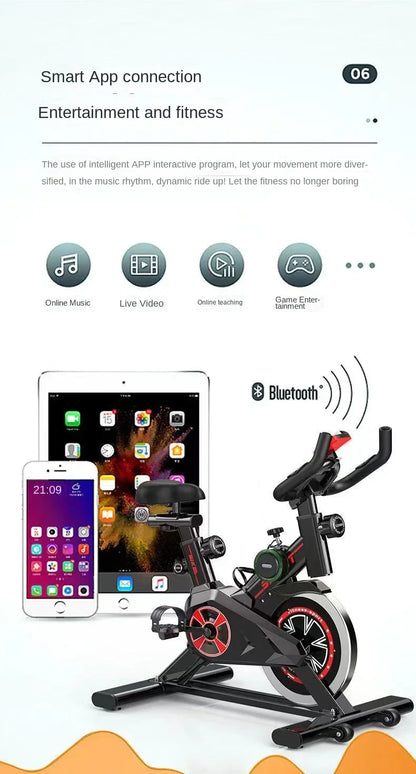 Indoor Spin Bike – Silent Home Fitness Exercise Bike
