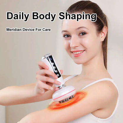 Electric EMS Gua Sha Massager – Red Light, Heat & Slimming Therapy