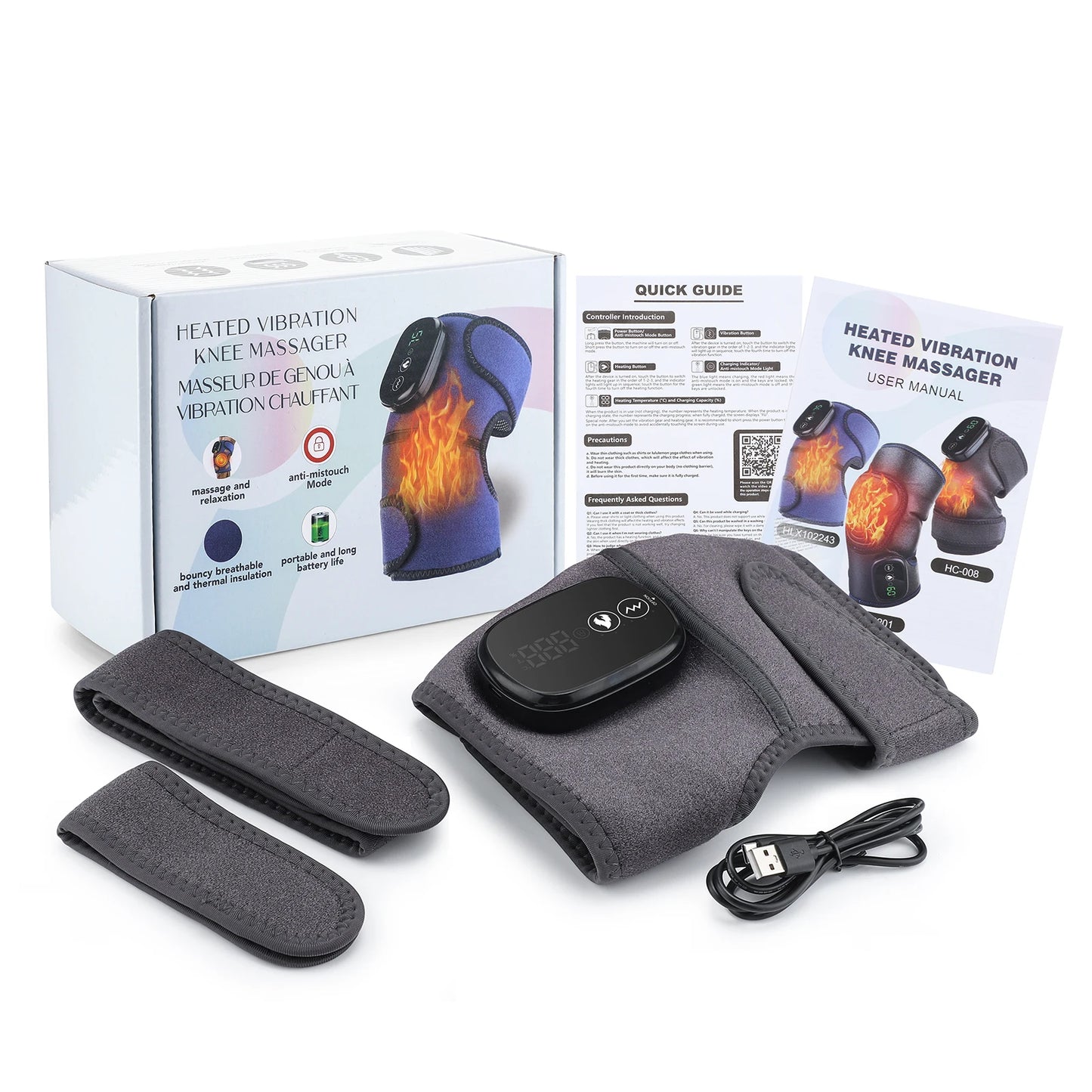 Electric Heating Knee Massager – Infrared Joint & Pain Relief Support