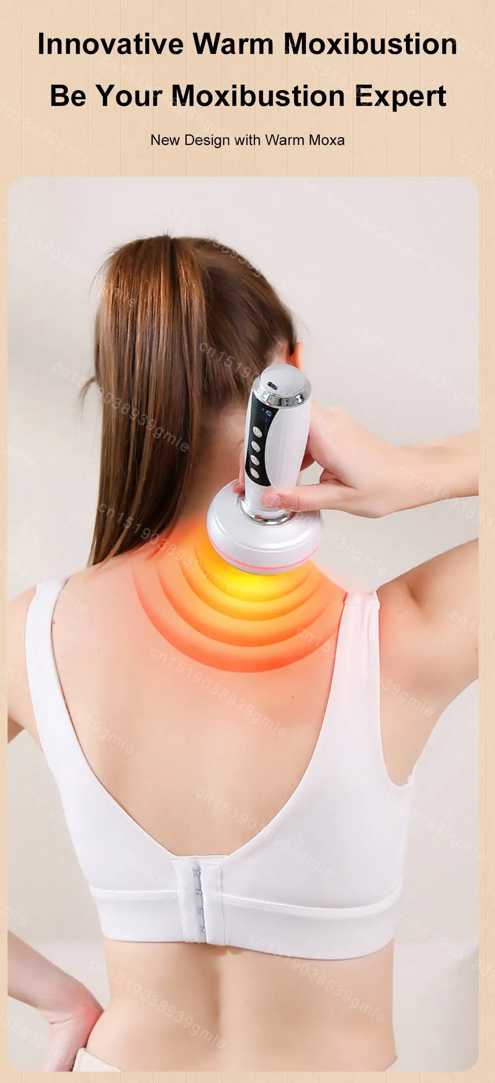 Electric EMS Gua Sha Massager – Red Light, Heat & Slimming Therapy