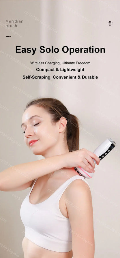 Electric EMS Gua Sha Massager – Red Light, Heat & Slimming Therapy