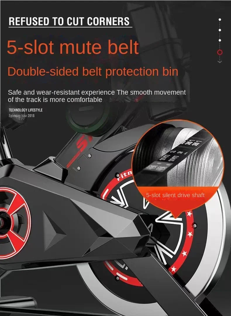 Indoor Spin Bike – Silent Home Fitness Exercise Bike