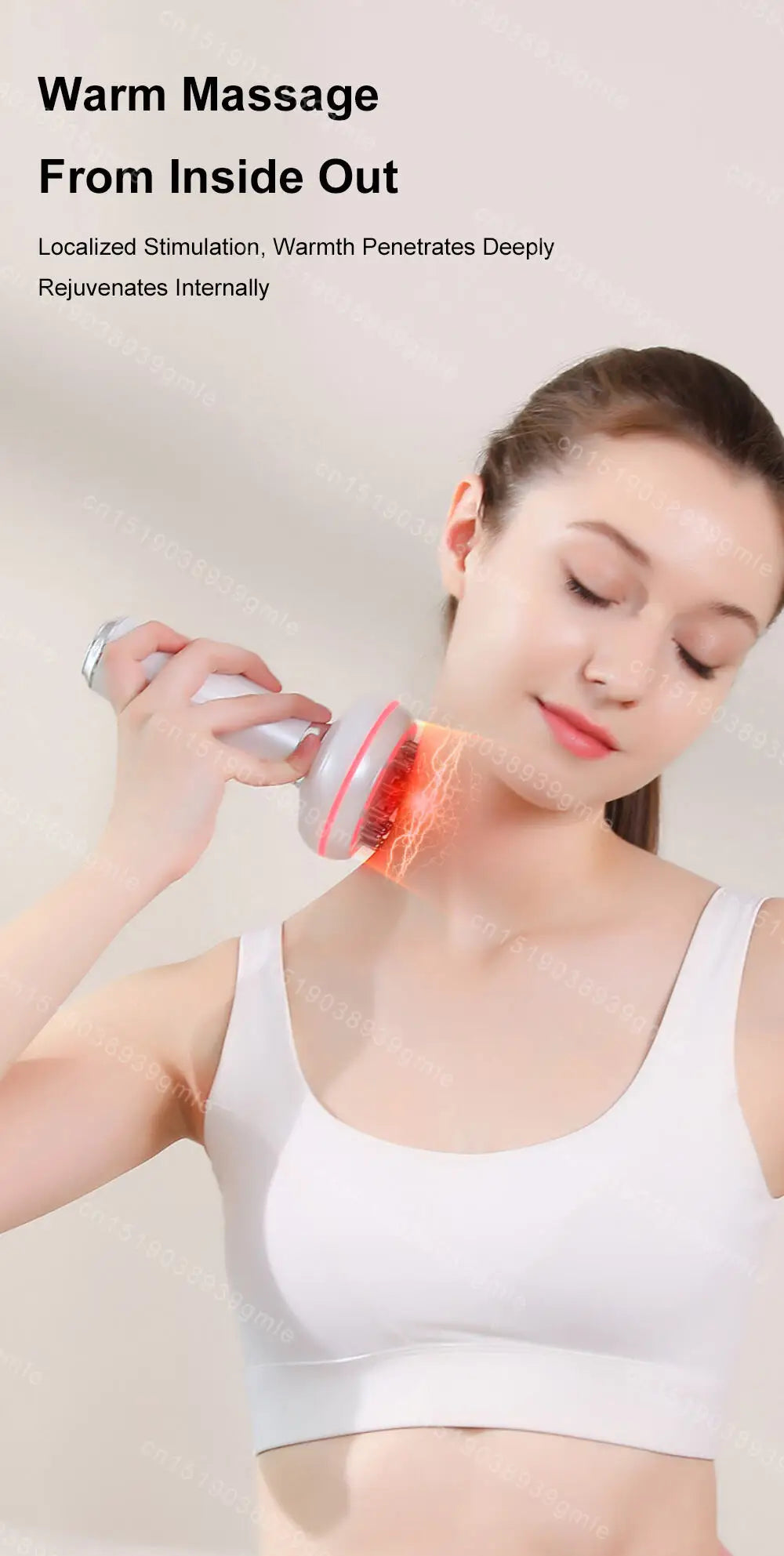 Electric EMS Gua Sha Massager – Red Light, Heat & Slimming Therapy