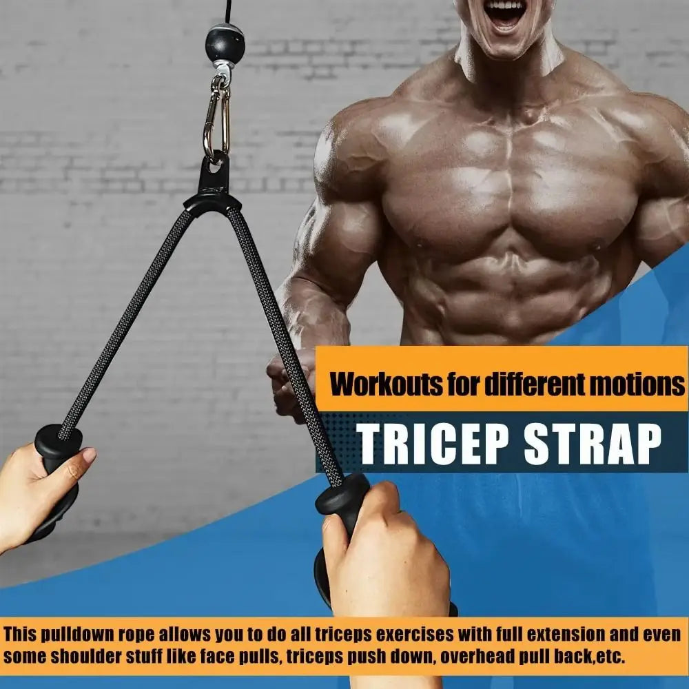 Ergonomic Fitness Pull Rope – 360° Training Equipment
