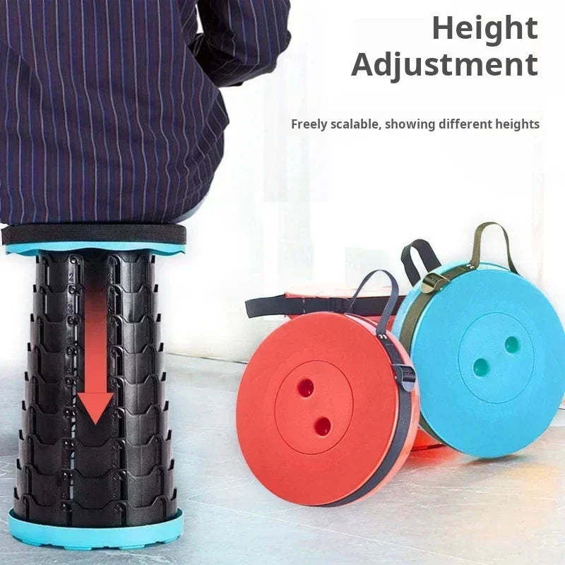 Portable Folding Telescopic Chair – Adjustable Height