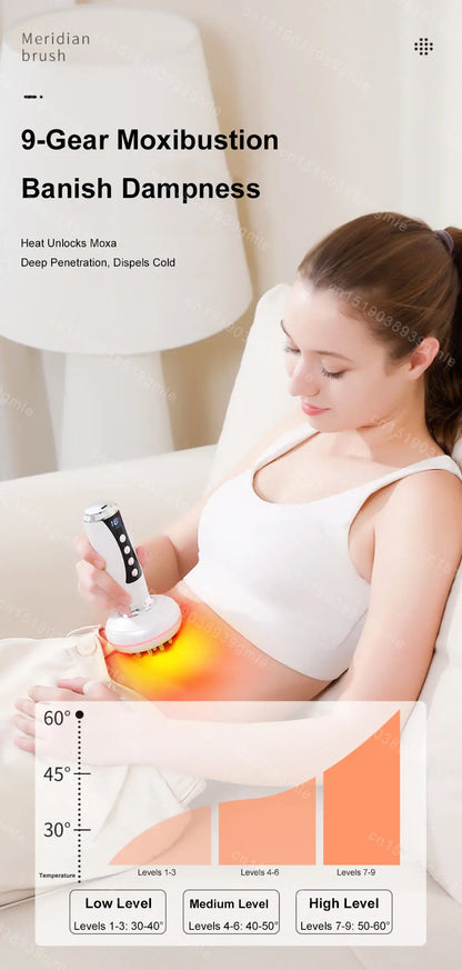 Electric EMS Gua Sha Massager – Red Light, Heat & Slimming Therapy