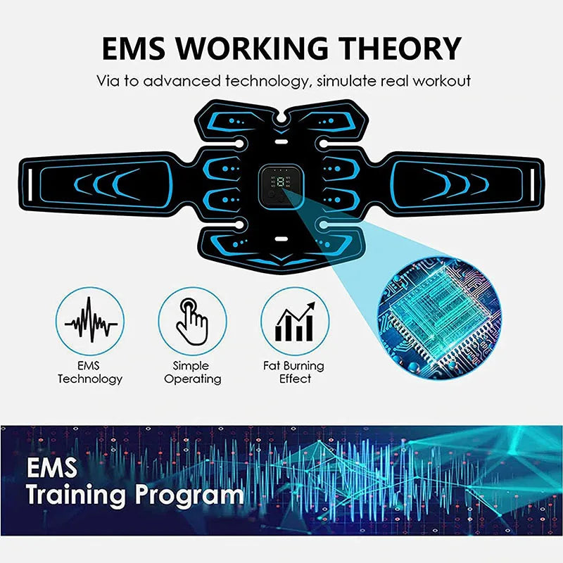 EMS Abdominal Muscle Stimulator Belt – Smart Fitness Device