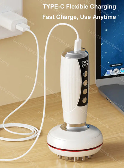 Electric EMS Gua Sha Massager – Red Light, Heat & Slimming Therapy
