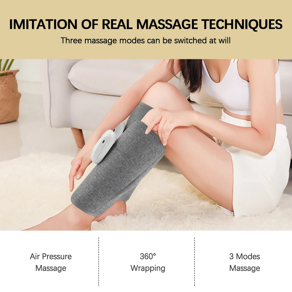 Electric Air Compression Leg Massager – 3 Modes, Rechargeable