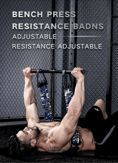 Elastic Resistance Band Set – Home Gym Strength Trainer