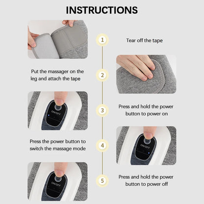 Electric Air Compression Leg Massager – 3 Modes, Rechargeable