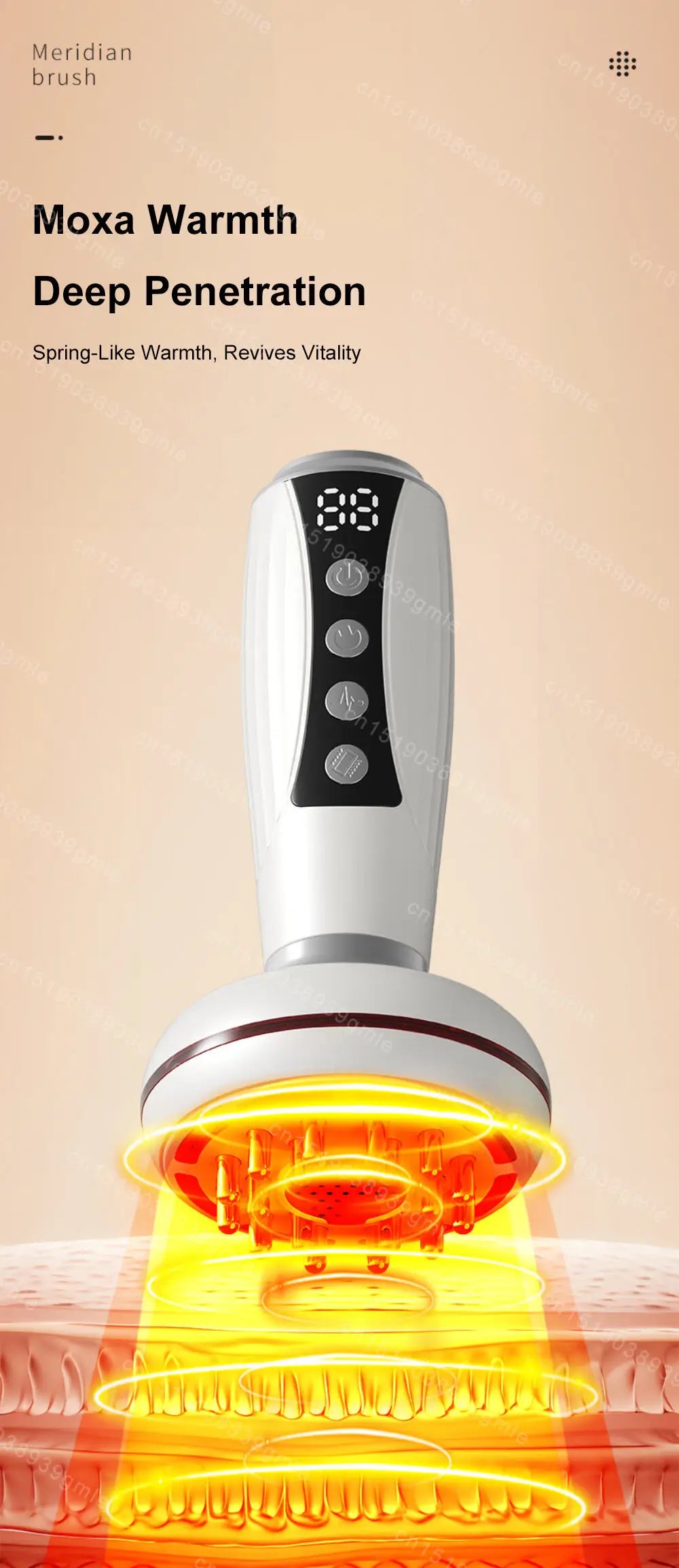 Electric EMS Gua Sha Massager – Red Light, Heat & Slimming Therapy